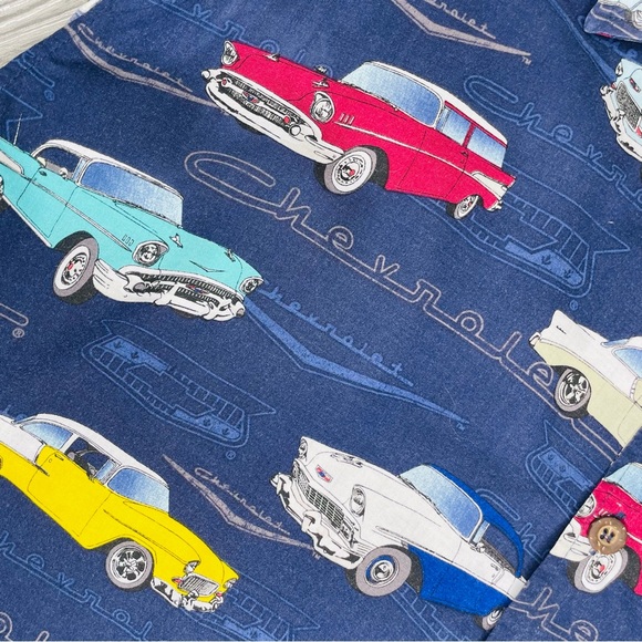 Vintage David Carey Originals Chevrolet cars Mens Shirt XXL graphic 90s - Picture 2 of 6
